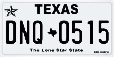 TX license plate DNQ0515