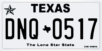TX license plate DNQ0517