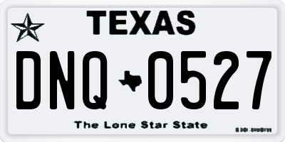 TX license plate DNQ0527