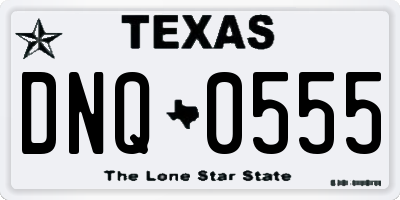 TX license plate DNQ0555