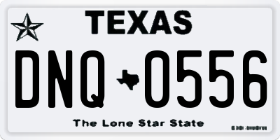 TX license plate DNQ0556