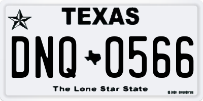 TX license plate DNQ0566