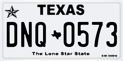 TX license plate DNQ0573