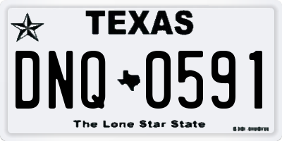 TX license plate DNQ0591