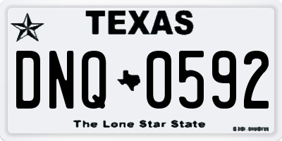 TX license plate DNQ0592