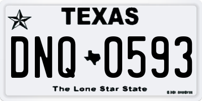 TX license plate DNQ0593