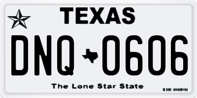 TX license plate DNQ0606