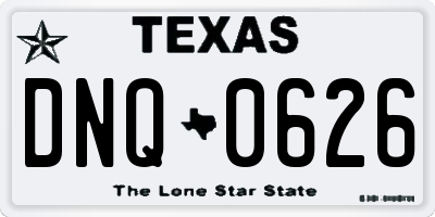 TX license plate DNQ0626