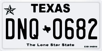 TX license plate DNQ0682