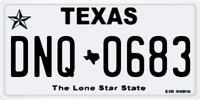 TX license plate DNQ0683