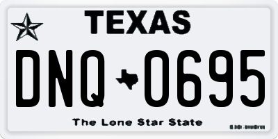 TX license plate DNQ0695