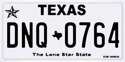 TX license plate DNQ0764