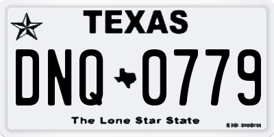 TX license plate DNQ0779