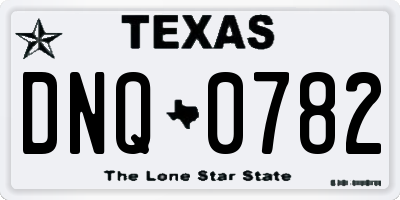 TX license plate DNQ0782