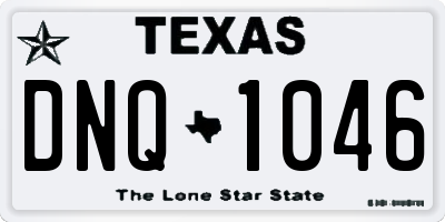 TX license plate DNQ1046