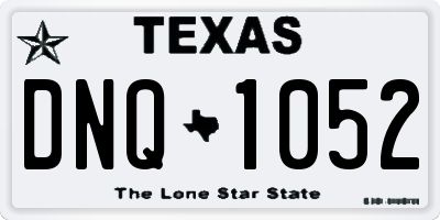 TX license plate DNQ1052