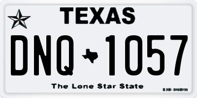 TX license plate DNQ1057