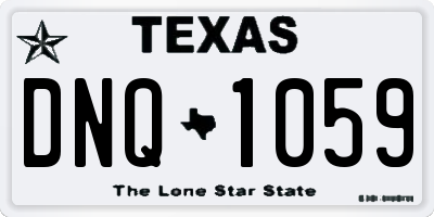 TX license plate DNQ1059