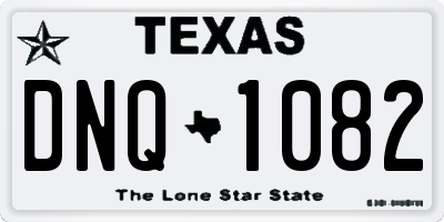 TX license plate DNQ1082