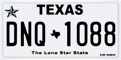 TX license plate DNQ1088