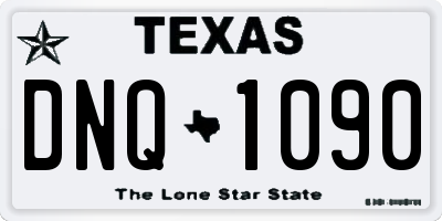 TX license plate DNQ1090