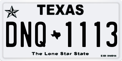 TX license plate DNQ1113