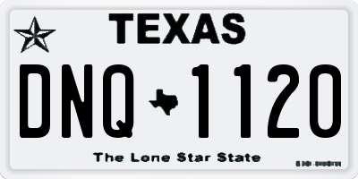 TX license plate DNQ1120