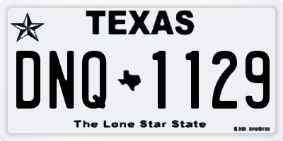 TX license plate DNQ1129