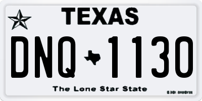 TX license plate DNQ1130