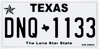 TX license plate DNQ1133