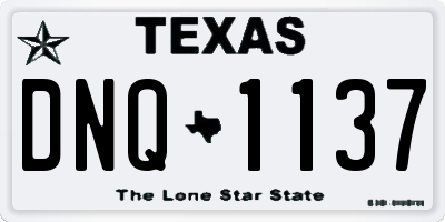 TX license plate DNQ1137