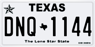 TX license plate DNQ1144