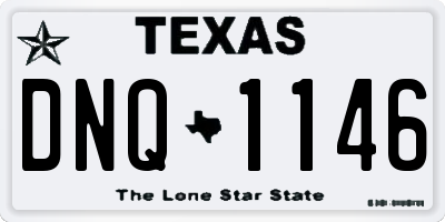 TX license plate DNQ1146