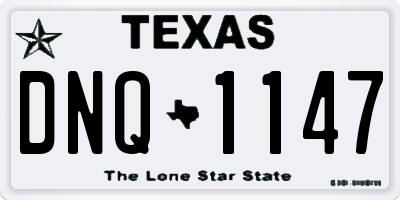 TX license plate DNQ1147