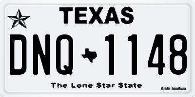 TX license plate DNQ1148