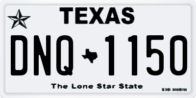 TX license plate DNQ1150