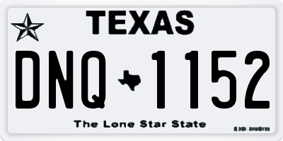 TX license plate DNQ1152