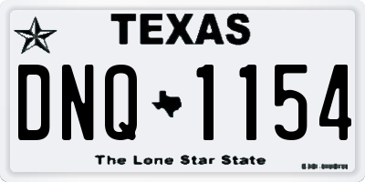 TX license plate DNQ1154