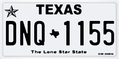 TX license plate DNQ1155