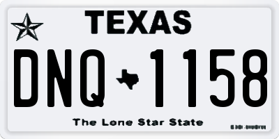 TX license plate DNQ1158