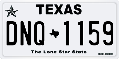 TX license plate DNQ1159