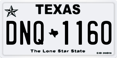 TX license plate DNQ1160