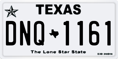 TX license plate DNQ1161