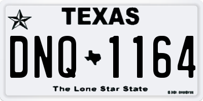TX license plate DNQ1164