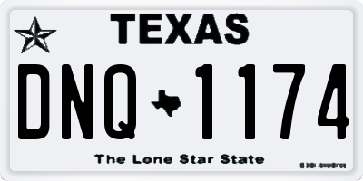 TX license plate DNQ1174