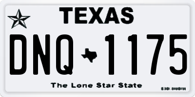TX license plate DNQ1175
