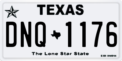 TX license plate DNQ1176