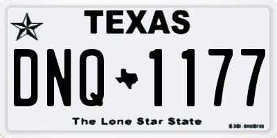 TX license plate DNQ1177