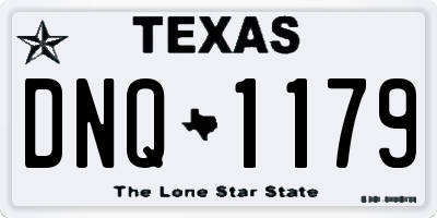 TX license plate DNQ1179