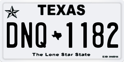 TX license plate DNQ1182